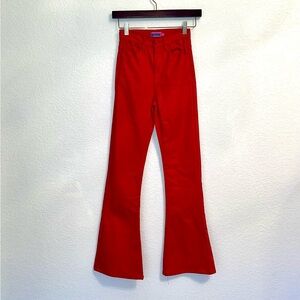 Edikted Red Flared Pants -xs